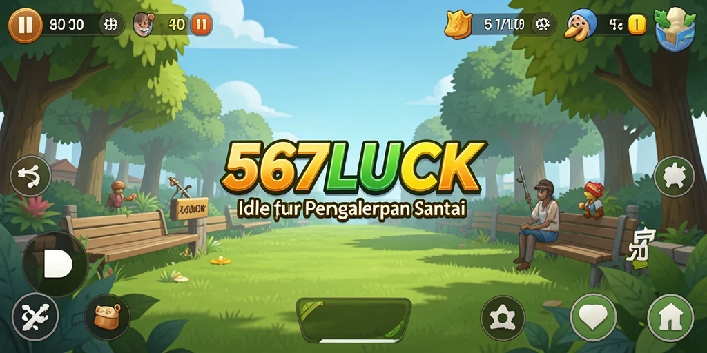 Tangkapan layar utama showcasing gameplay santai dari 567LUCK.