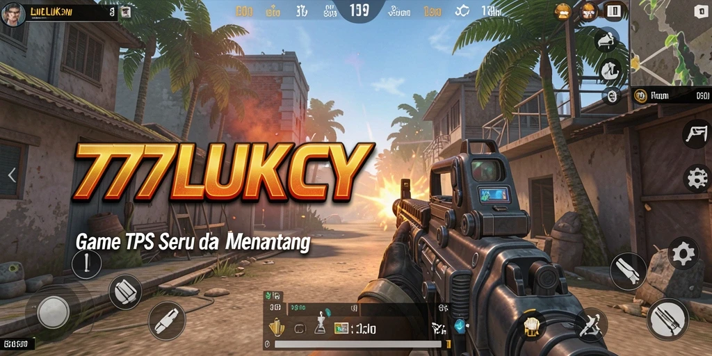 Tampilan gameplay seru di 777LUKCY dengan aksi TPS yang intens.