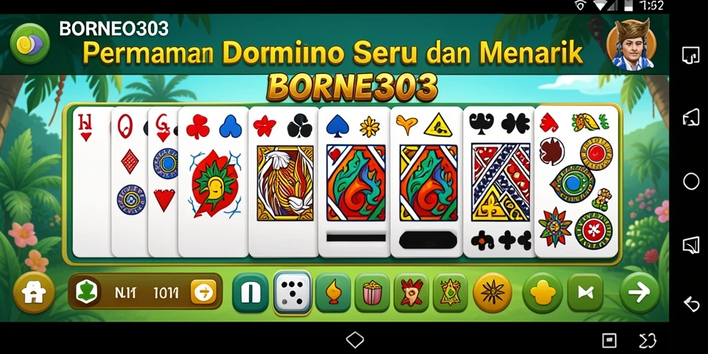 Screenshot gameplay BORNEO303 yang menampilkan serunya permainan Domino.