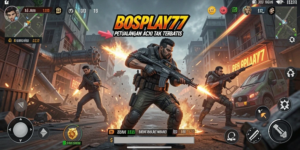 Tampilan aksi mendebarkan dalam BOSPLAY77 saat bertarung.