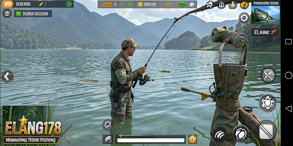 Tampilan gameplay ELANG178 yang menampilkan suasana memancing yang menakjubkan.