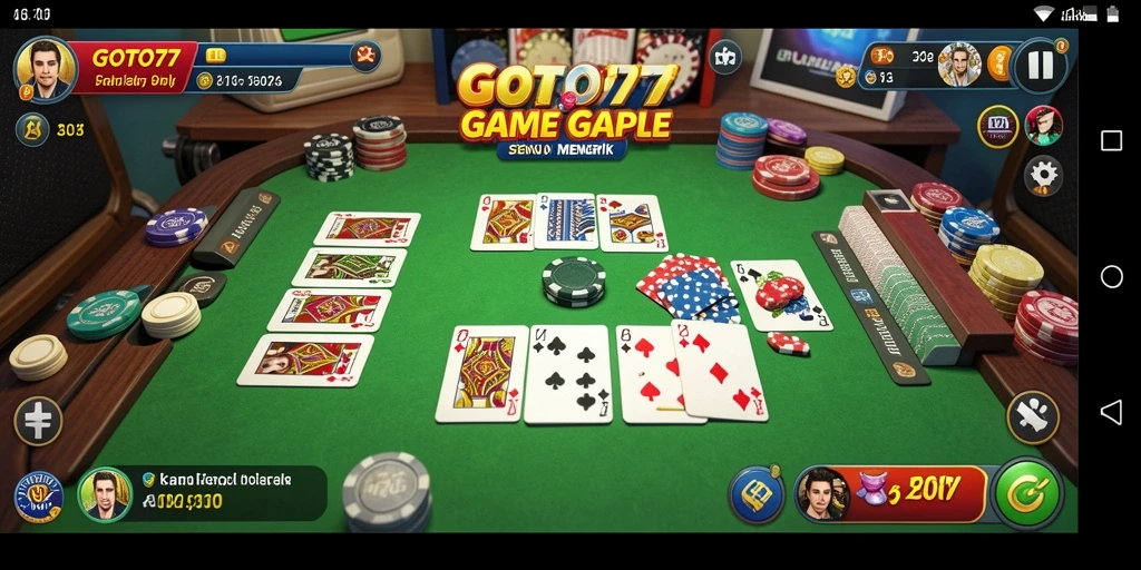 Tampilan gameplay GOTO77 yang menarik saat bermain Gaple.
