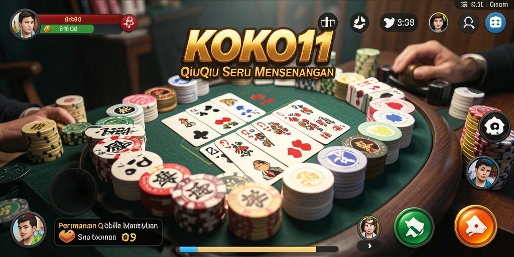 Tampilan gameplay seru KOKO11 dengan kartu dan interaksi pemain.