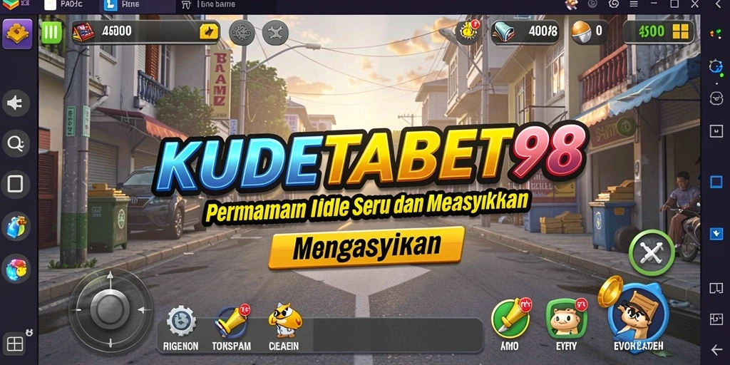 Screenshot gameplay <strong>KUDETABET98</strong> menampilkan karakter yang bekerja secara otomatis.