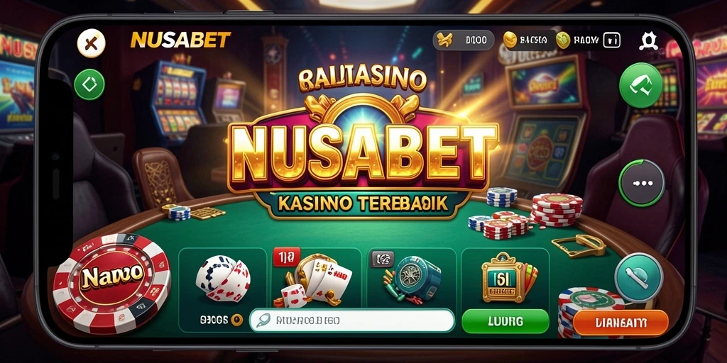 Tampilan gameplay NUSABET yang menarik dengan berbagai permainan kasino.