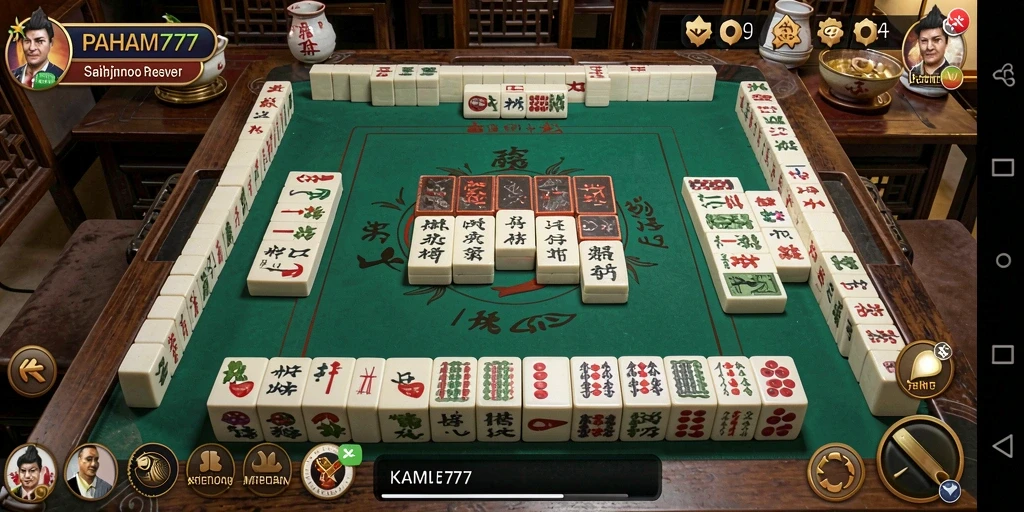 Tampilan interaktif dan menyenangkan dari gameplay Mahjong PAHAM777.