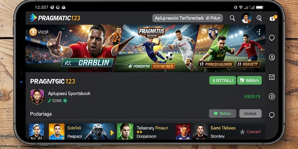 Screenshot aplikasi PRAGMATIC123 menunjukkan antarmuka taruhan yang menarik.