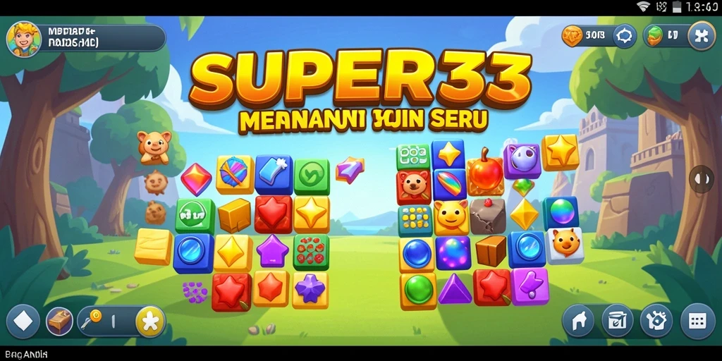 Screenshot gameplay SUPER33 menampilkan tantangan Puzzle yang menarik.
