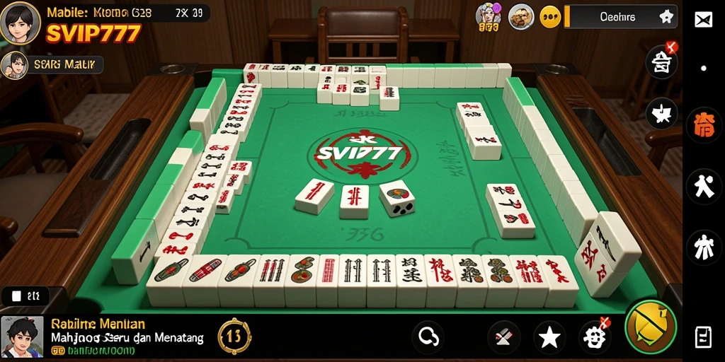 Tampilan gameplay menarik dari permainan Mahjong SVIP777.