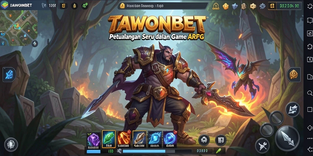 Gameplay seru TAWONBET dalam pertarungan ARPG.