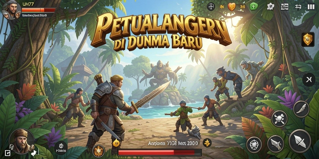 Tampilan permainan UH77 yang mendebarkan di tengah alam liar.