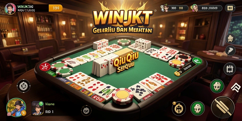 Tangkapan layar gameplay QiuQiu di WINJKT yang penuh ketegangan.