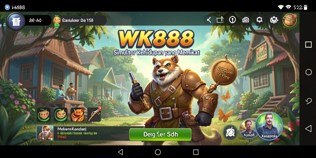 Tampilan gameplay simulasi yang menarik di WK888